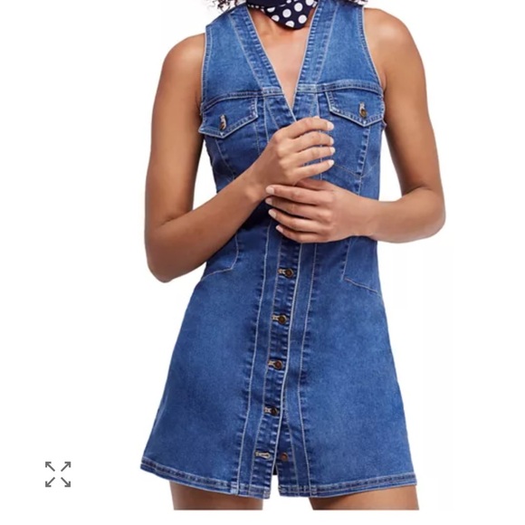 Free People Wandering Star denim dress - Picture 4 of 4